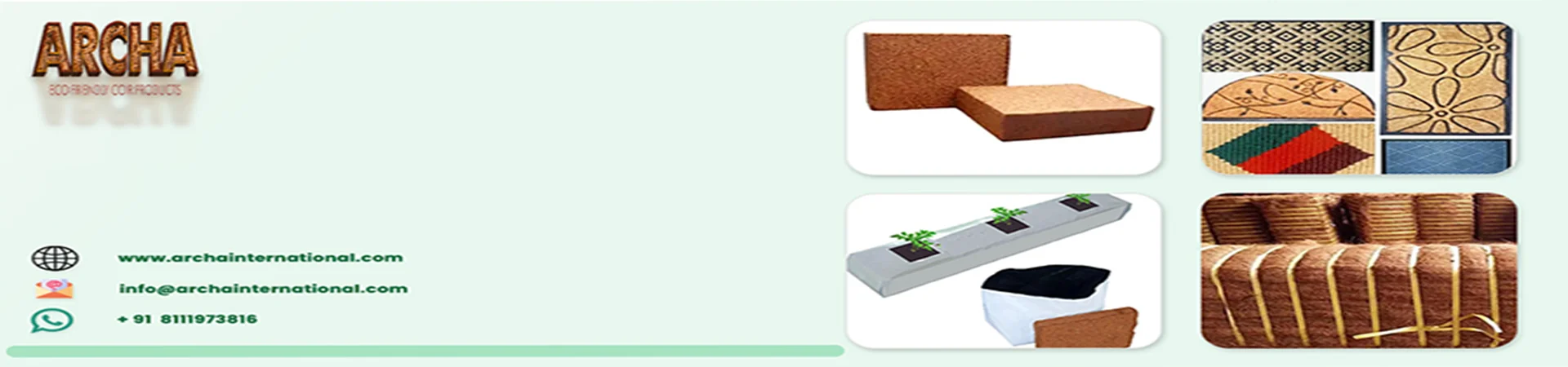 ARCHA International eco-friendly coir products exporter for global markets
