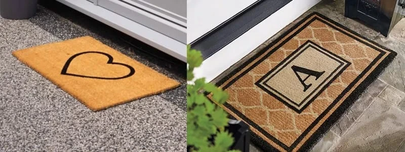 Coir Door Mat with Heart Design Export